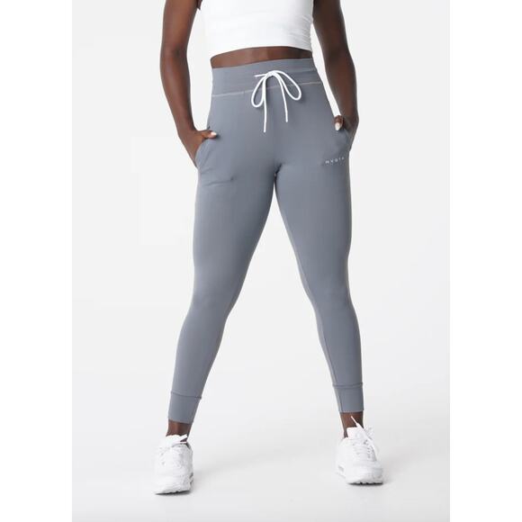 NVGTN Cloud Grey Jogger Pant Womens Small Nylon Athletic New Drawstring Active - Picture 1 of 9